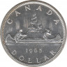 Монета. Канада. 1 доллар 1965 год. ав.