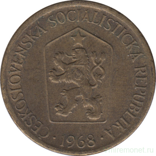 Монета. Чехословакия. 1 крона 1968 год.