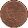 Монета. Франция. 1 цент 2015 год. ав.