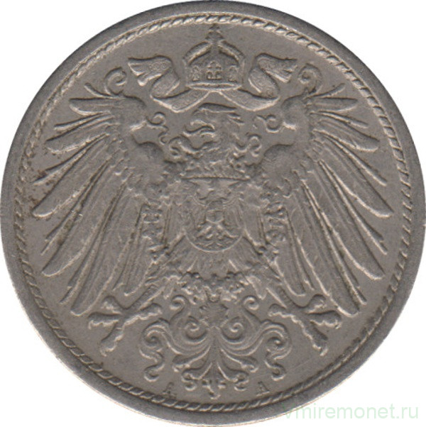 Монета. Германская империя. 10 пфеннигов 1914 год. (A).