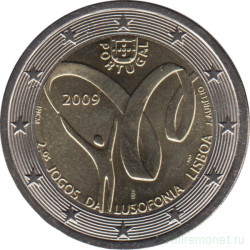Монета. Португалия. 2 евро 2009 год. Португалоязычные игры 2009.