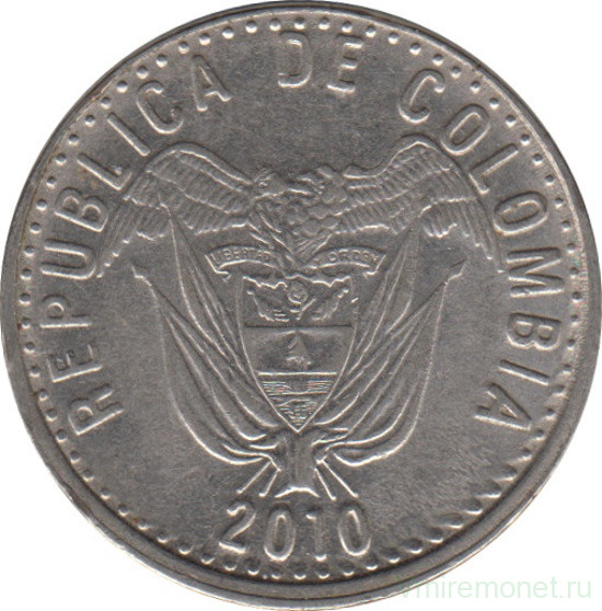 Монета. Колумбия. 50 песо 2010 год.