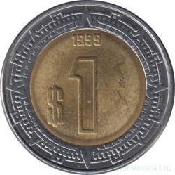 Монета. Мексика. 1 песо 1999 год.