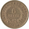 Монета. Британская Западная Африка. 6 пенсов 1938 год.