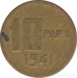 Монета. Турция. 10 пара 1941 год.