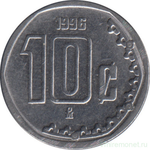 Монета. Мексика. 10 сентаво 1996 год.