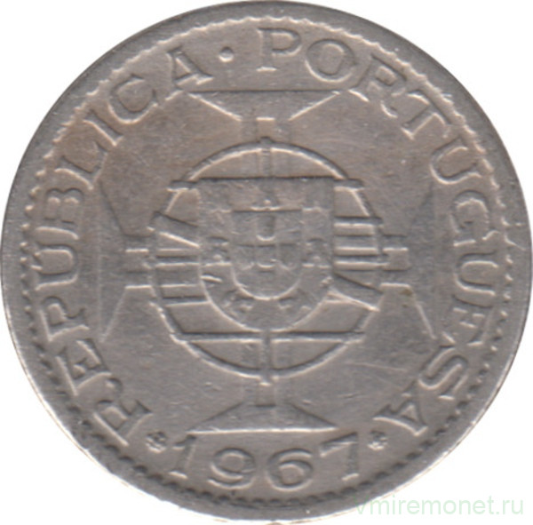 Монета. Кабо-Верде. 2,5 эскудо 1967 год.