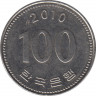 Монета. Южная Корея. 100 вон 2010 год. ав.