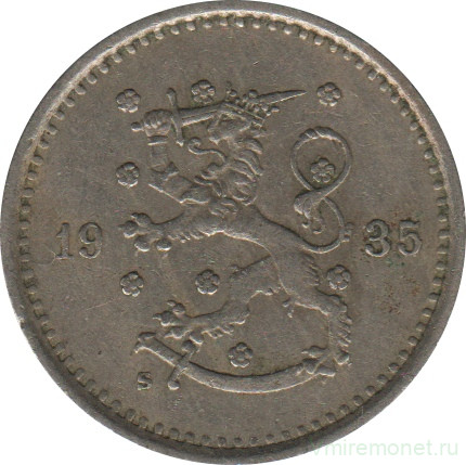 Монета. Финляндия. 50 пенни 1935 год. 