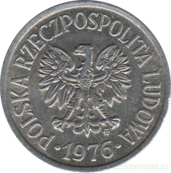 Монета. Польша. 20 грошей 1976 год.