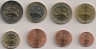 Аверс.Монеты. Литва. Набор евро 8 монет. 2015 год. 1, 2, 5, 10, 20, 50 центов, 1, 2 евро.