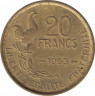 Монета. Франция. 20 франков 1953 год. Монетный двор - Париж. ав.