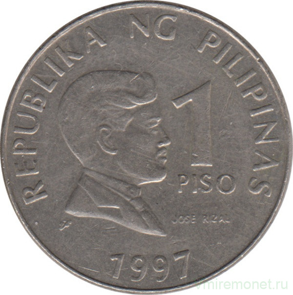 Монета. Филиппины. 1 песо 1997 год.