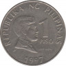 Монета. Филиппины. 1 песо 1997 год. ав.