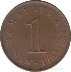 Монета. Малайзия. 1 сен 1983 год.