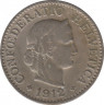  Монета. Швейцария. 5 раппенов 1912 год. ав.