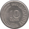 Монета. Сингапур. 10 центов 1984 год. ав.