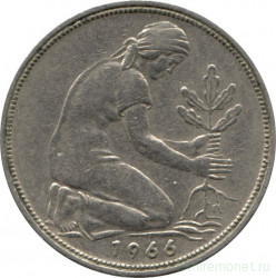 Монета. ФРГ. 50 пфеннигов 1966 год. Монетный двор - Мюнхен (D).