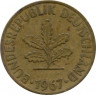 Монета. ФРГ. 10 пфеннигов 1967 год. Монетный двор - Мюнхен (D).