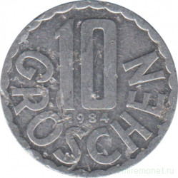 Монета. Австрия. 10 грошей 1984 год.