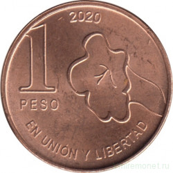 Монета. Аргентина. 1 песо 2020 год.