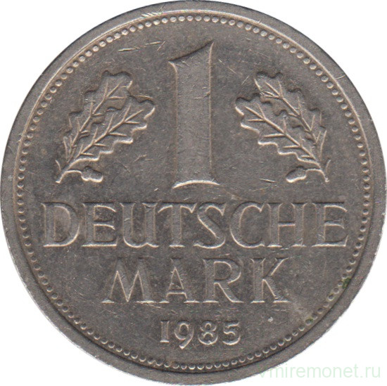 Монета. ФРГ. 1 марка 1985 год. Монетный двор - Гамбург (J).