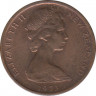 Монета. Новая Зеландия. 1 цент 1973 год. ав.