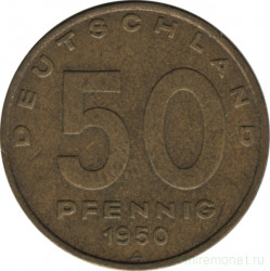 Монета. ГДР. 50 пфеннигов 1950 год.