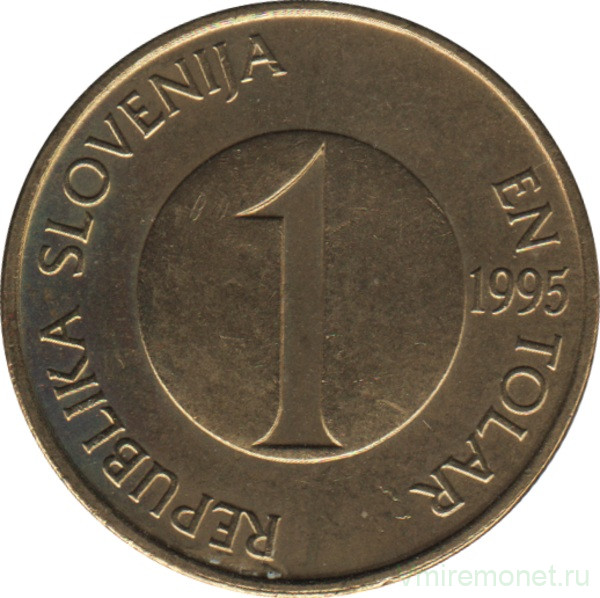 Монета. Словения. 1 толар 1995 год (К).