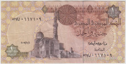 Банкнота. Египет. 1 фунт 2007 год.