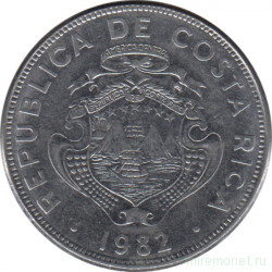 Монета. Коста-Рика. 2 колона 1982 год.