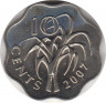 Монета. Свазиленд. 10 центов 2007 год. ав.