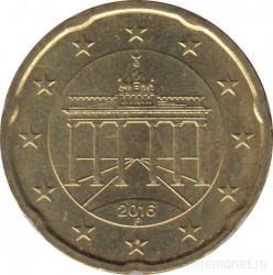 Монета. Германия. 20 центов 2016 год. (F).