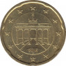 Монета. Германия. 20 центов 2016 год. (F). ав.