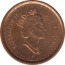 Монета. Канада. 1 цент 2003 год. Сталь покрытая медью. Старый тип. (P). рев.