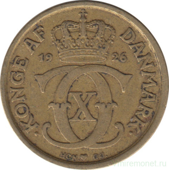 Монета. Дания. 1/2 кроны 1926 год.