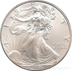Монета. США. 1 доллар 2006 год. Шагающая свобода.