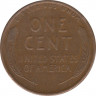 Монета. США. 1 цент 1936 год. Монетный двор S. рев.