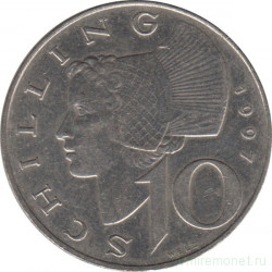 Монета. Австрия. 10 шиллингов 1997 год.