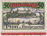 Бона. Нотгельд. Германия. Город Плён. 50 пфеннигов 1921 год. (часть блока). Вариант 1063.10.b.1. рев.