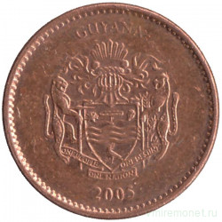 Монета. Гайана. 1 доллар 2005 год. 