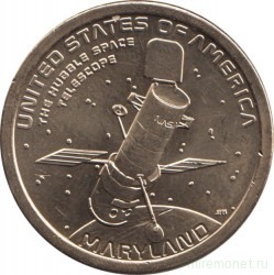 Монета. США. 1 доллар 2020 год. Американские инновации. Космический телескоп "Хаббл". Монетный двор D.