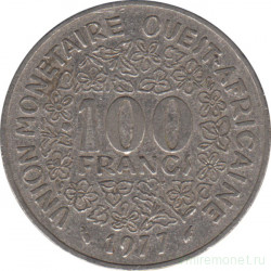 Монета. Западноафриканский экономический и валютный союз (ВСЕАО). 100 франков 1977 год.