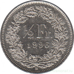Монета. Швейцария. 1/2 франка 1996 год.