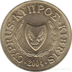 Монета. Кипр. 2 цента 2004 год.