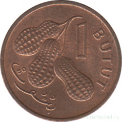 Монета. Гамбия. 1 бутут 1974 год.