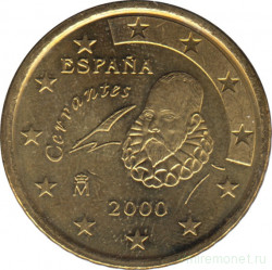 Монета. Испания. 50 центов 2000 год.