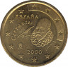 Монета. Испания. 50 центов 2000 год. ав.