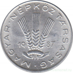 Монета. Венгрия. 20 филлеров 1987 год.