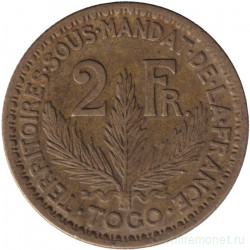 Монета. Того. 2 франка 1925 год.